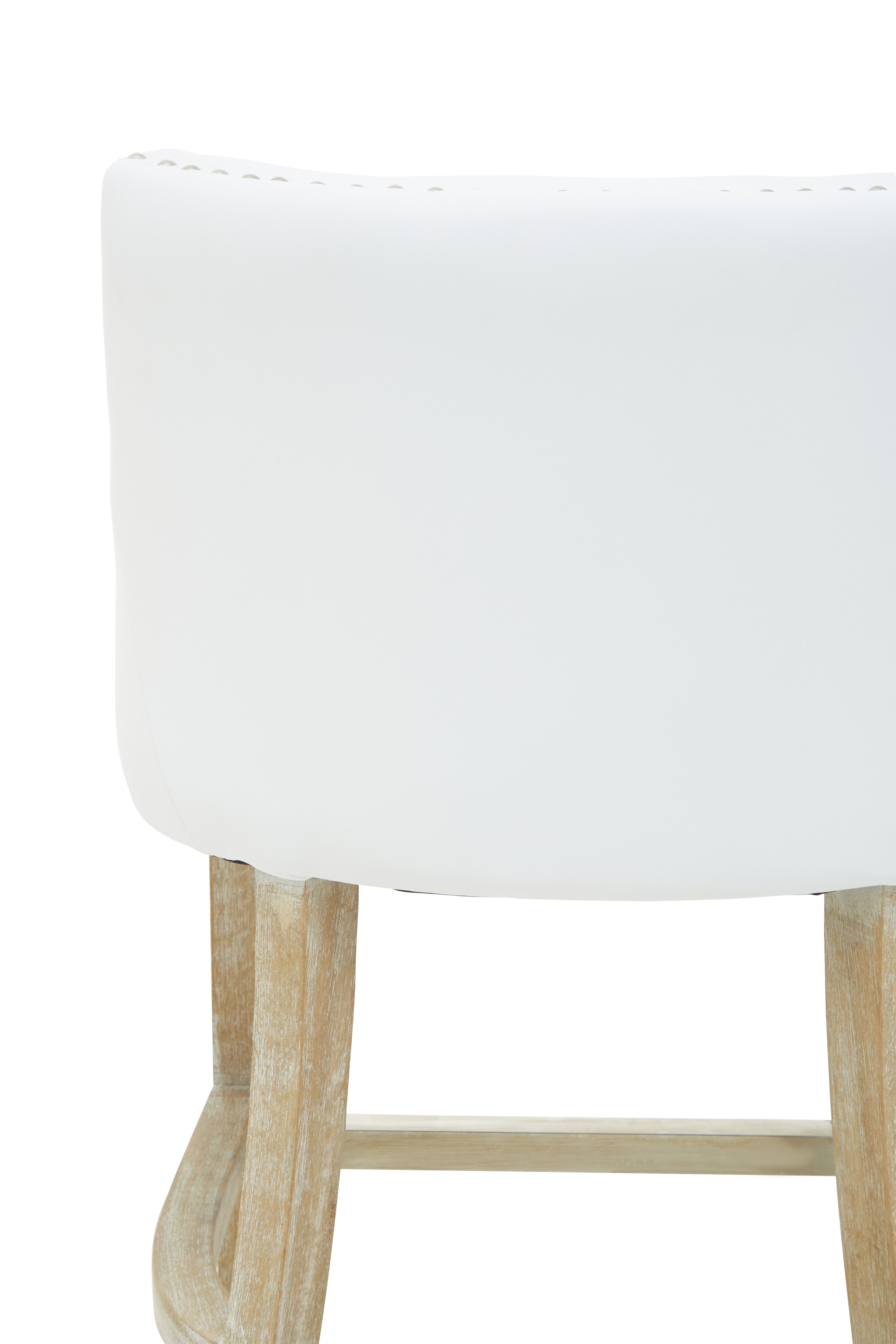 Candace Townhouse Stud White Detail Bar Stool